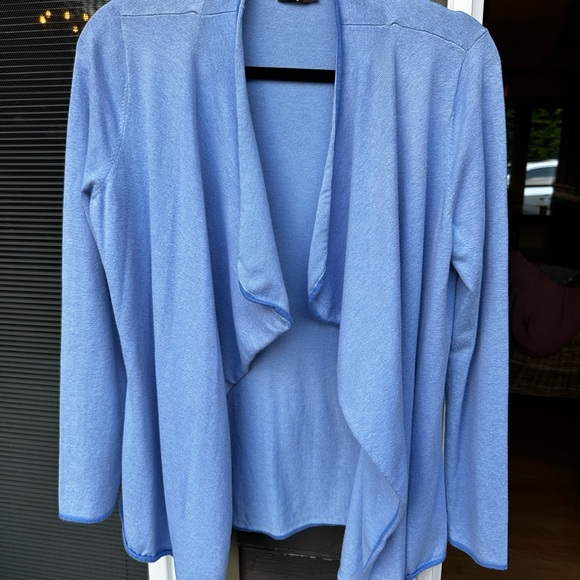 J. McLaughlin Women’s Sky Blue Open Cardigan Medium - Picture 2 of 7